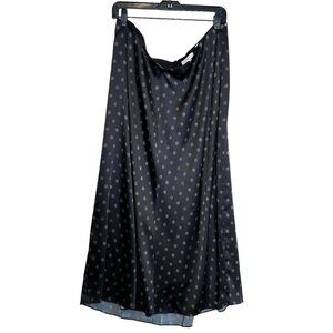 Vince Camuto elegant versatile midi Sun Dot Skirt 1X with elasticized waist